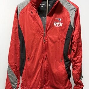 RARE Antigua Red and Gray Super Bowl 51 New England Patriots Windbreaker Jacket